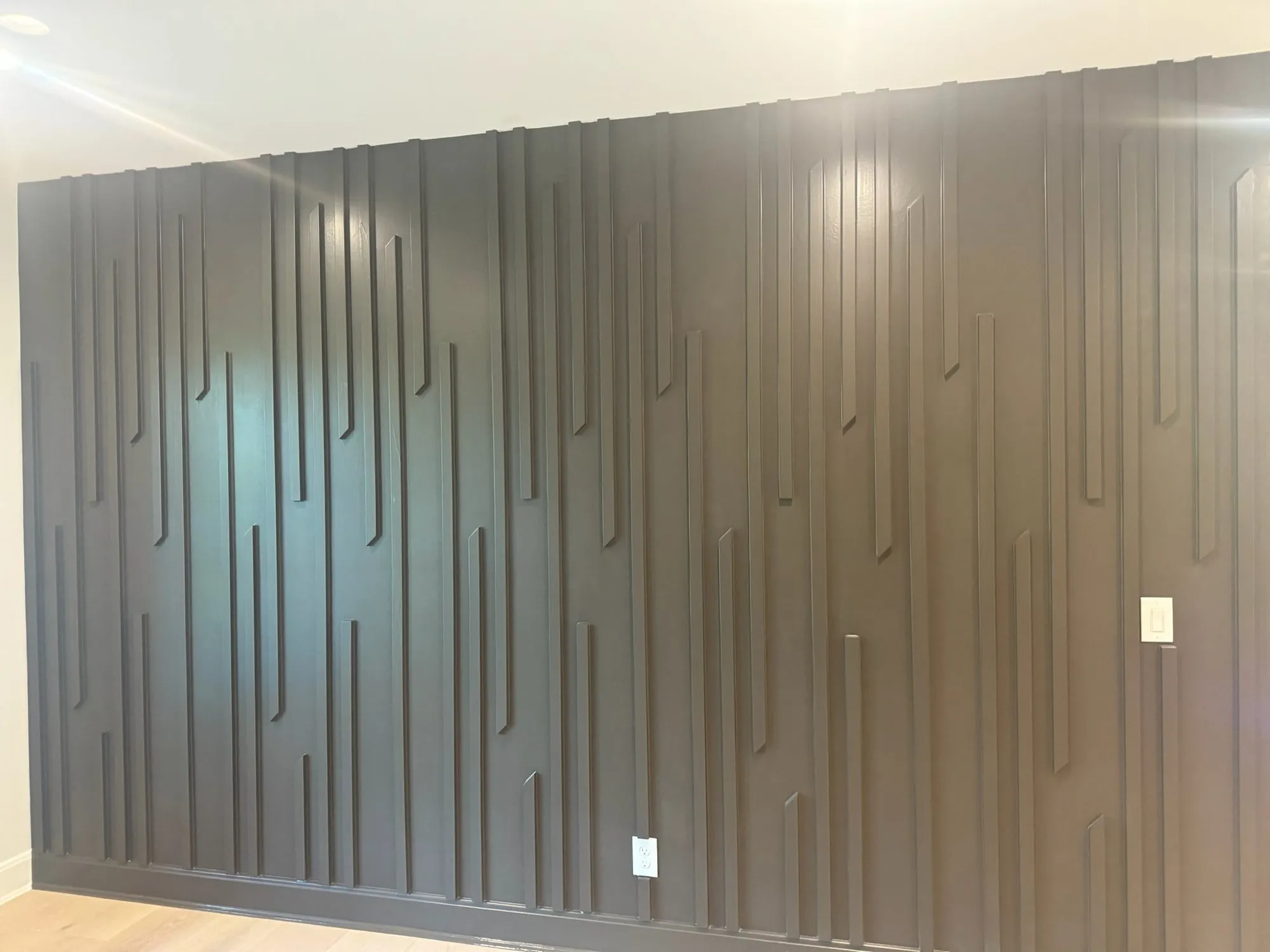 Fluted slat feature wall