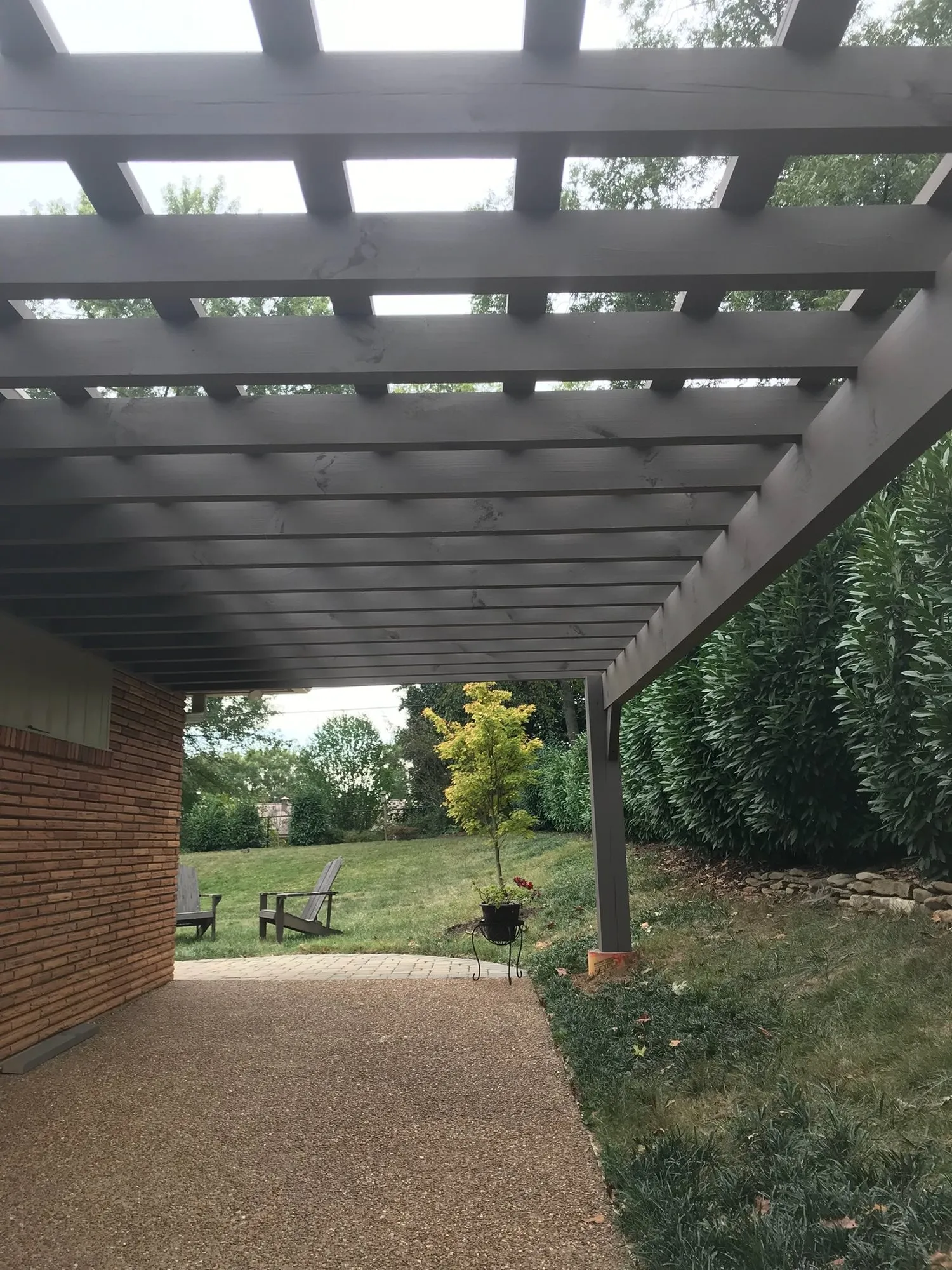 Pergola over a patio
